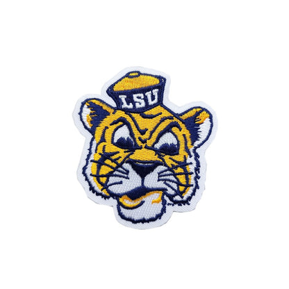 LSU Tiger Head Patch Adhesive Embroidery patch - Clpatch