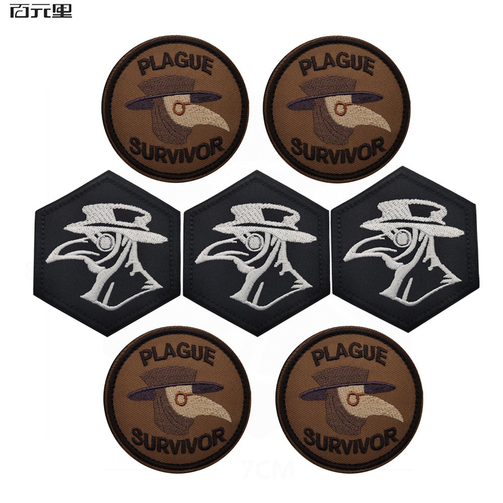 PLAGUE Birdbeak Doctor Beats the Plague Armband Badge Embroidery Velcro Morale Badge Patch