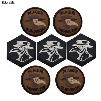 PLAGUE Birdbeak Doctor Beats the Plague Armband Badge Embroidery Velcro Morale Badge Patch