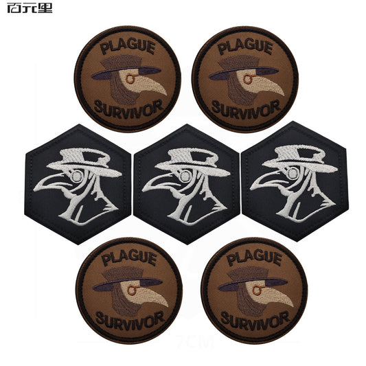 PLAGUE Birdbeak Doctor Beats the Plague Armband Badge Embroidery Velcro Morale Badge Patch