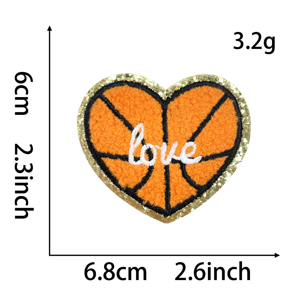 Heart Basketball Chenier Patch