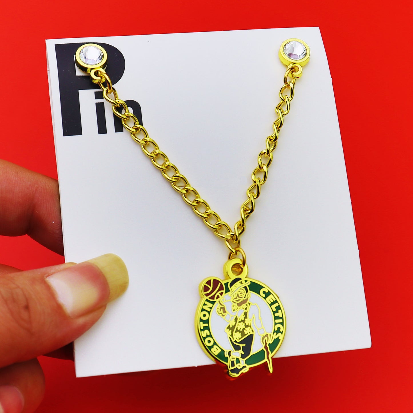 Metal Basketball Chain Hat Pins