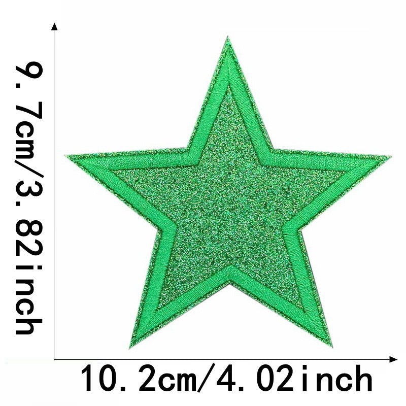 Glitter star hat patch