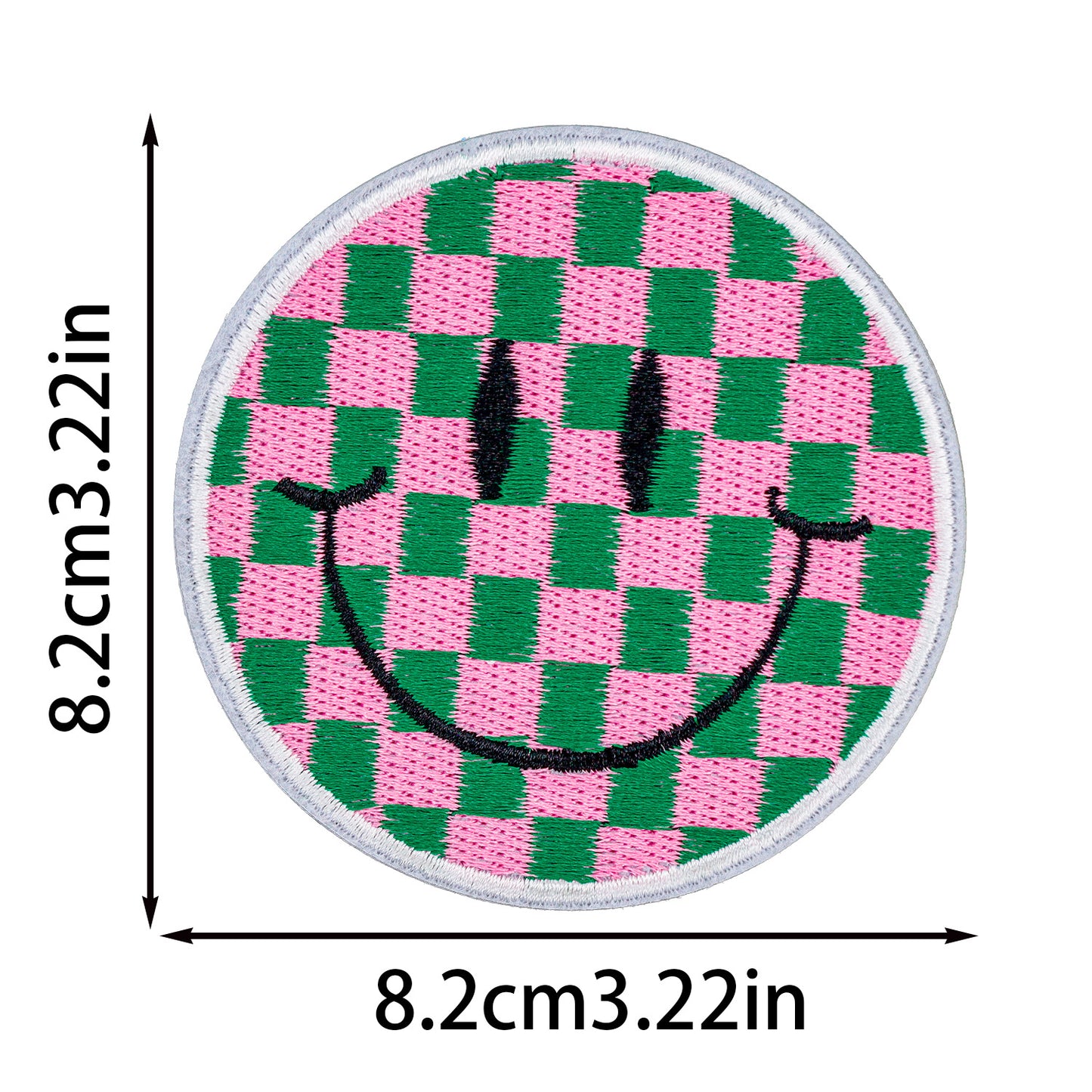 Smiley face round patch