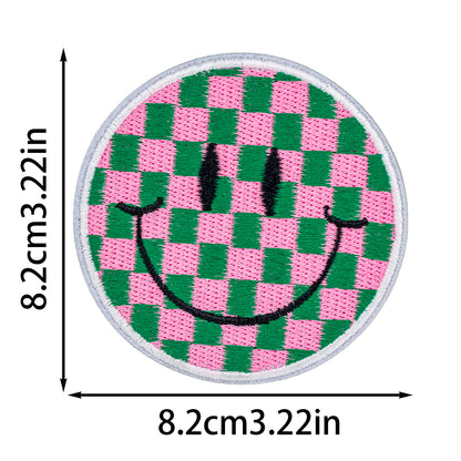 Smiley face round patch