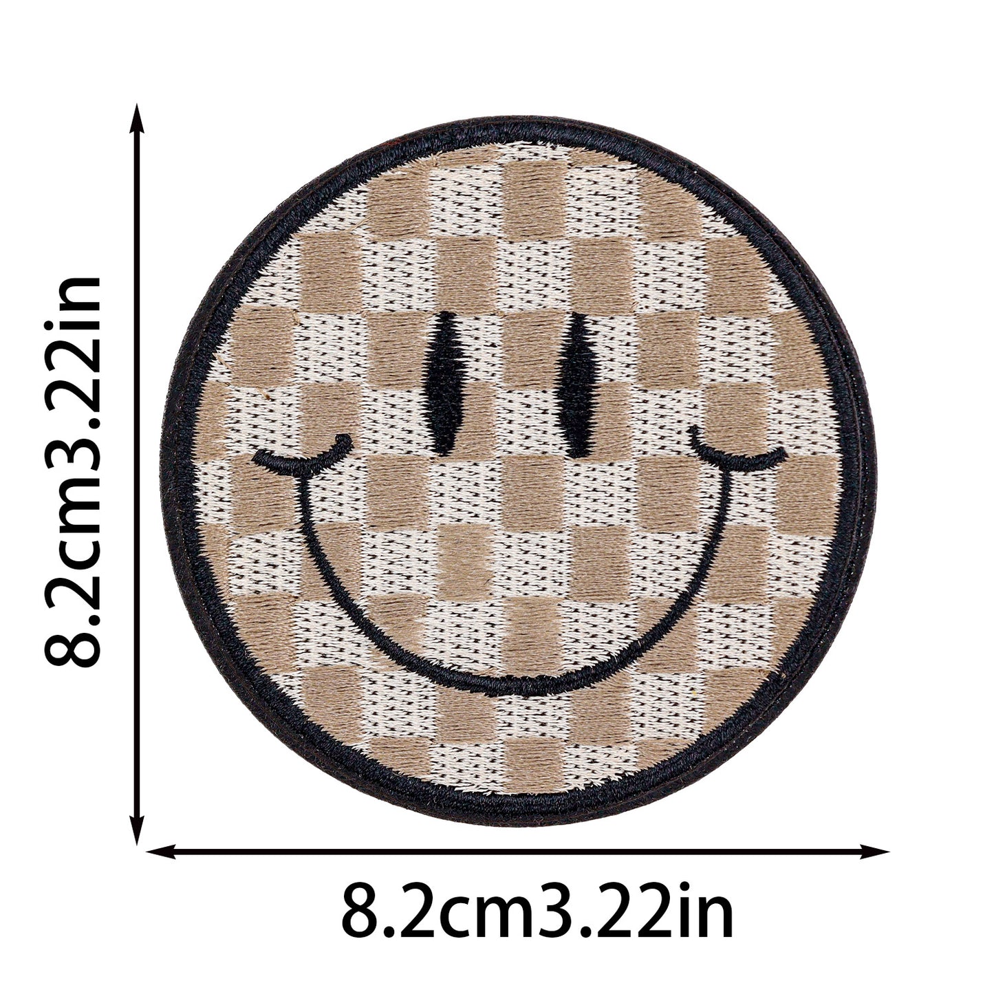 Smiley face round patch