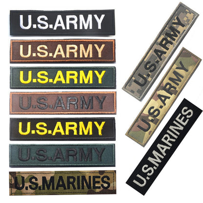 English strip U.S.ARMY embroidery Velcro, outdoor military fan backpack sticker patch embroidery morale stamp