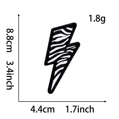 heart Zebra texture star lightning a set 12pcs small patches