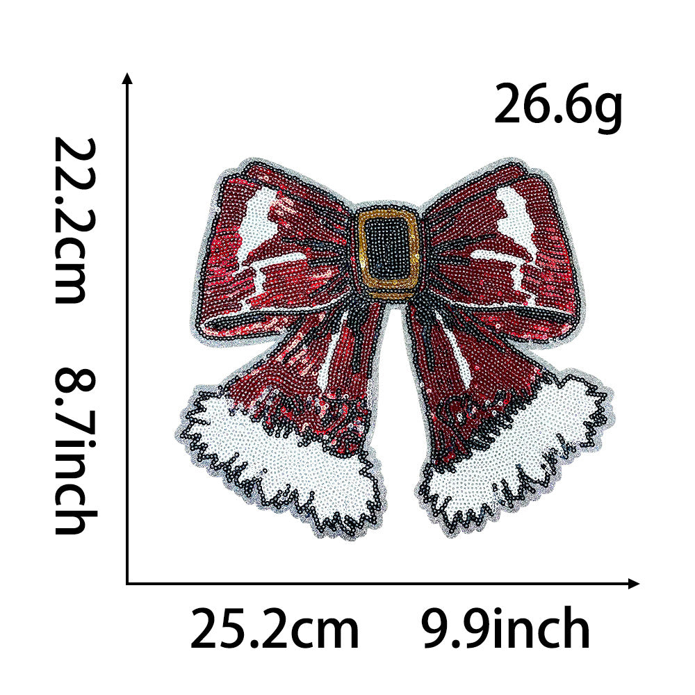 Christmas Bow Sequinspatch
