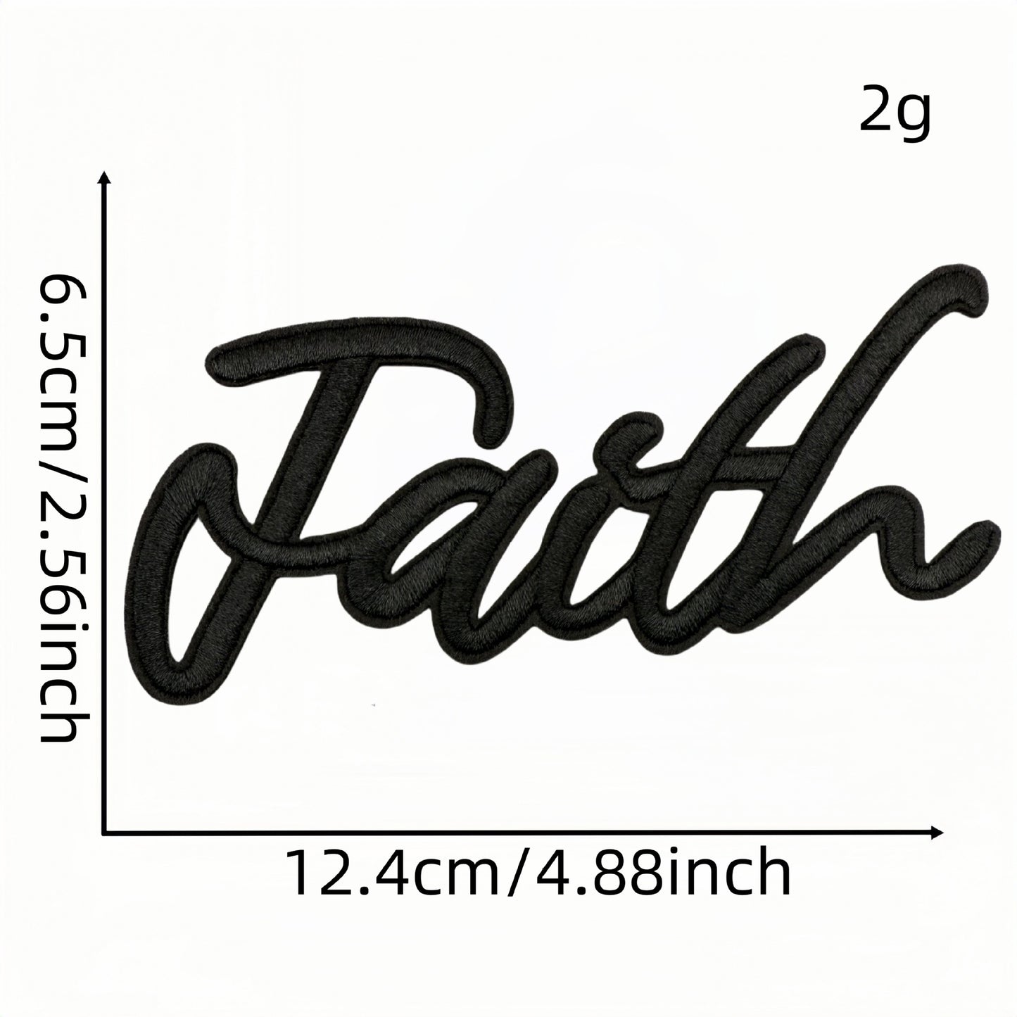 word pray jesus love faith patch