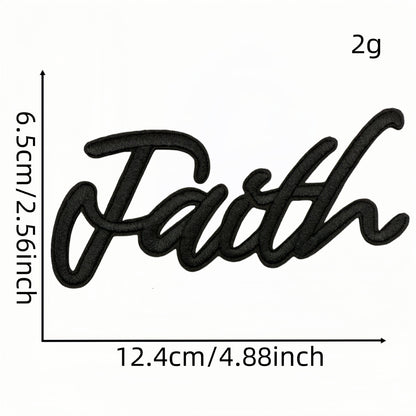 word pray jesus love faith patch