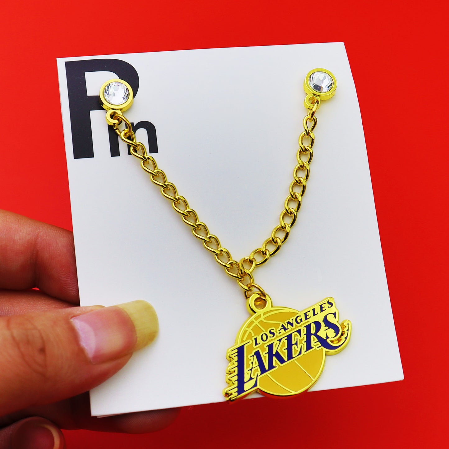 Metal Basketball Chain Hat Pins