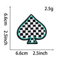 Turquoise series lake green bow spade western cowboy cowgirl iron patch