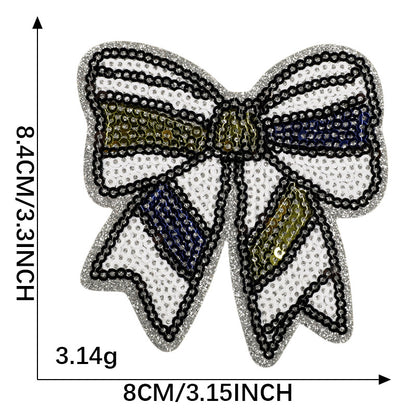 Sports sequins bow patch - Clpatch