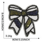4 pcs Sports sequins bow patch