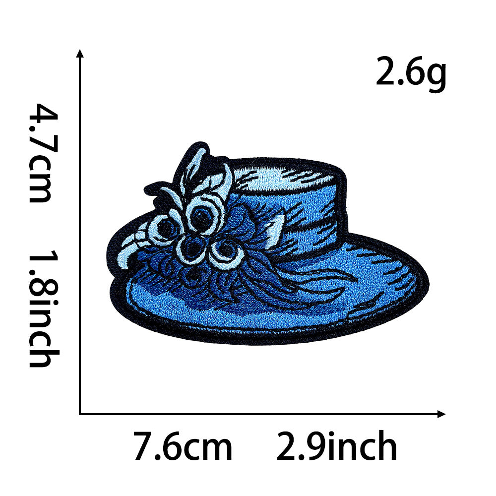 retro cultural symbol, horseshoe rose Kentucky Derby patch