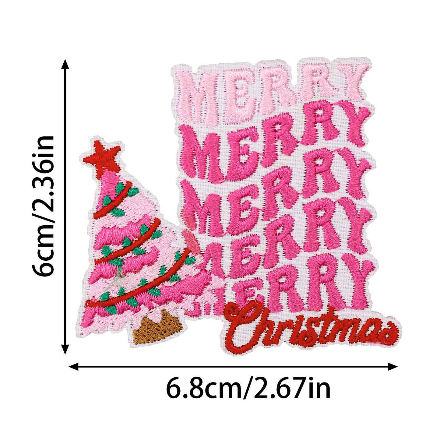 Pink Christmas Patch