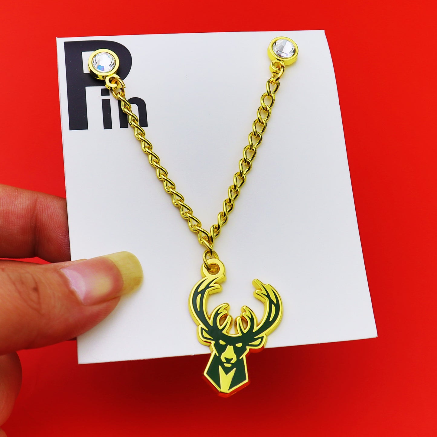 Metal Basketball Chain Hat Pins