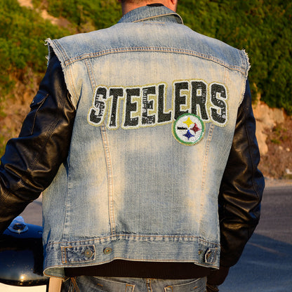 football team logo game day embroidery cloth sticker large cloth sticker DIY large