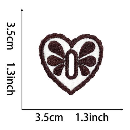 heart buttons DIY clothes decoration accessories, hand-embroidered pattern buttons
