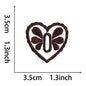 heart buttons DIY clothes decoration accessories, hand-embroidered pattern buttons