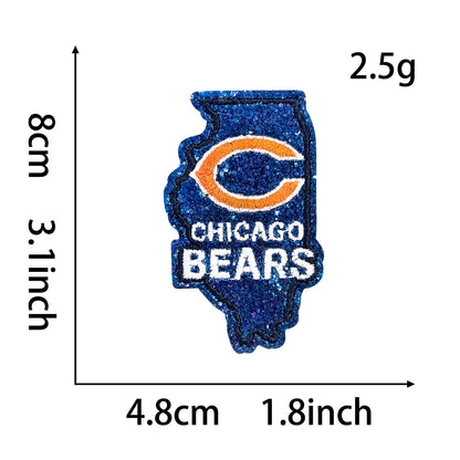 NFL team logo state shape NFL fan patches