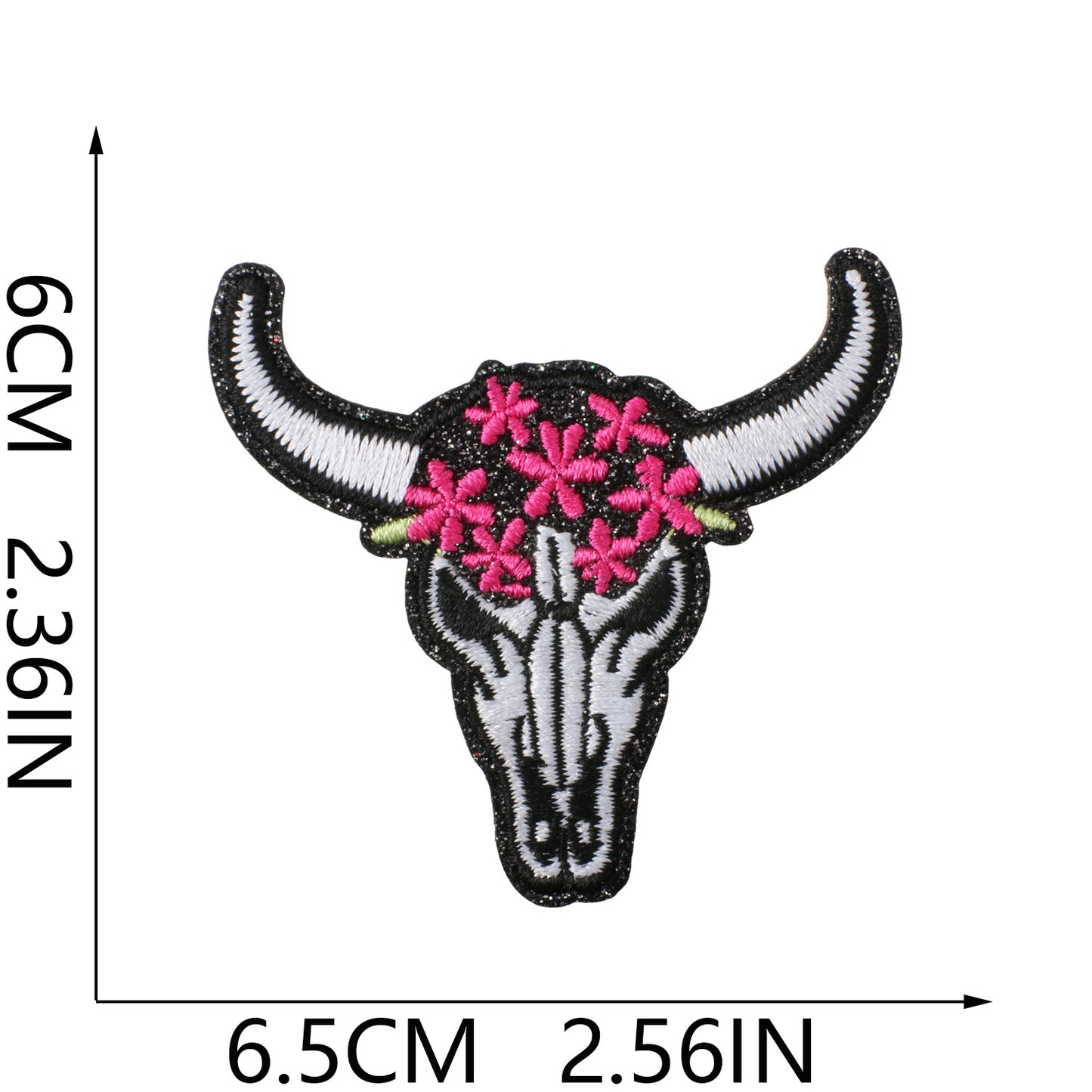 Western Pink Embroidered Patches – Iron-On Patch Set