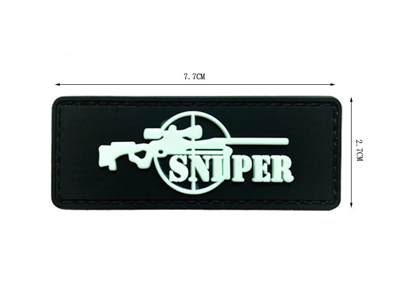 SNIPER sniper aiming PVC rubber seal 3D three-dimensional shield morale seal patches
