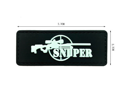 SNIPER sniper aiming PVC rubber seal 3D three-dimensional shield morale seal patches