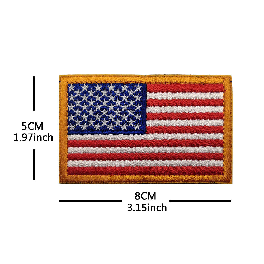 American Flag Embroidery Velcro Tactical Chapter Patch