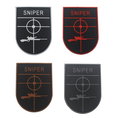 SNIPER sniper aiming PVC rubber seal 3D three-dimensional shield morale seal patches
