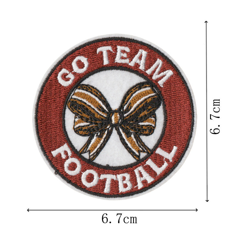 Fashion football sport bow patch ironing