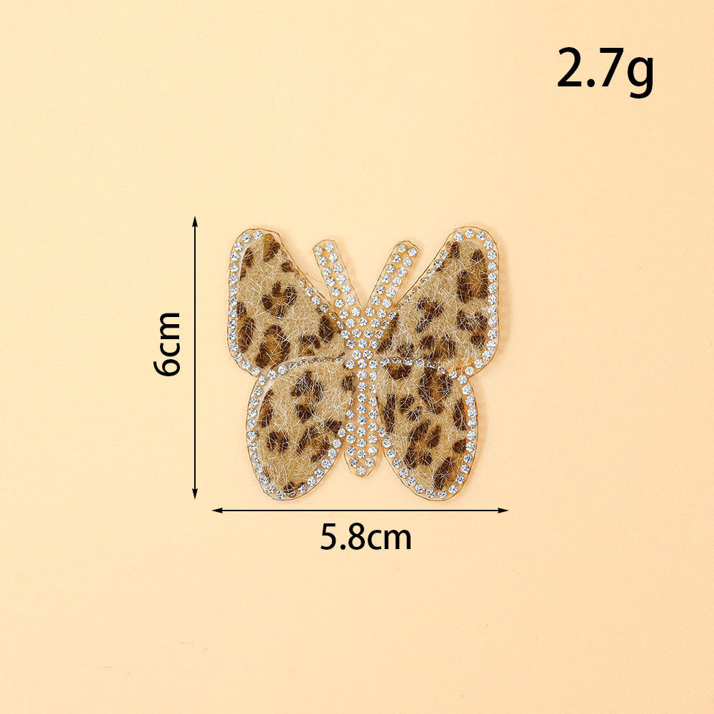 Rhinestone leopard patch