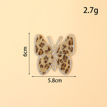 Rhinestone leopard patch