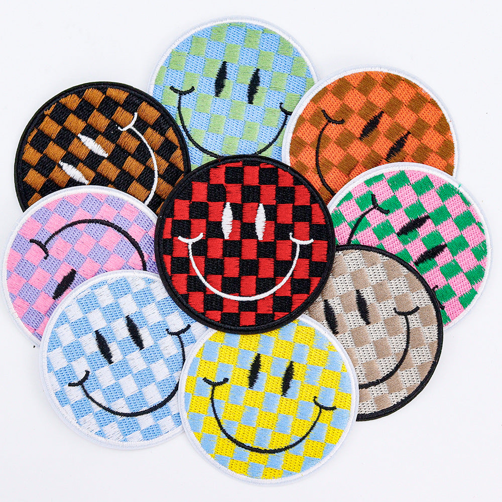 Smiley face round patch