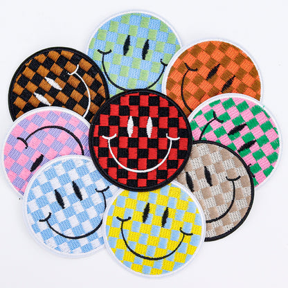 Smiley face round patch