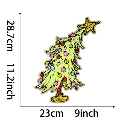 Grinch Christmas santa Large OH SNAP Sequin