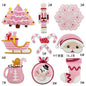 wholesale pink Christmas  gift patches