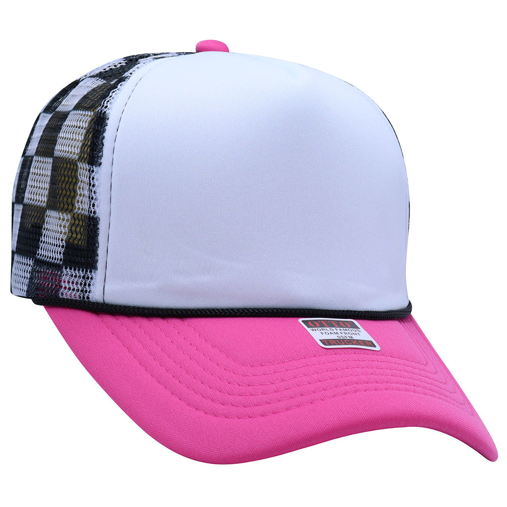 truck cap outdoor leisure visor American fashion breathable sun protection plaid baseball cap
