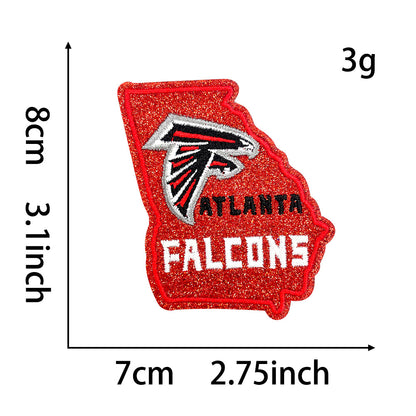 NFL team logo state shape NFL fan patches