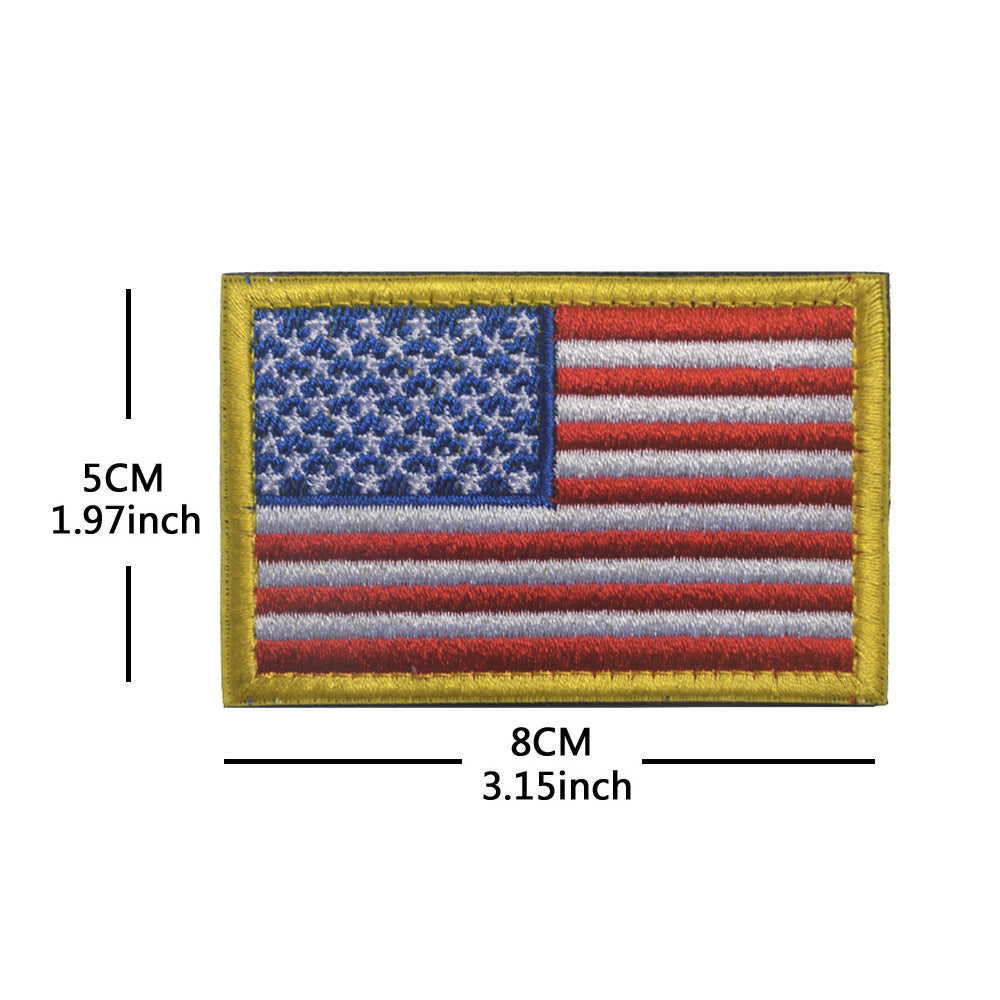 American Flag Embroidery Velcro Tactical Chapter Patch