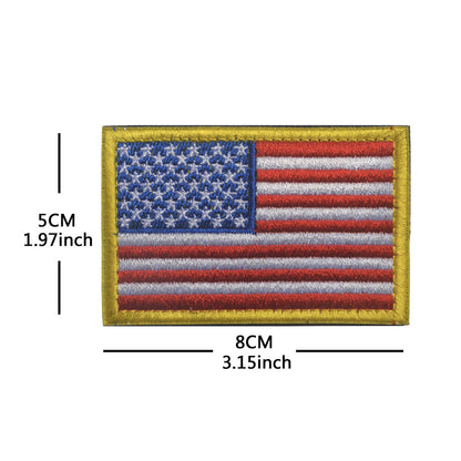 American Flag Embroidery Velcro Tactical Chapter Patch