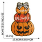 Halloween pumpkin sequins bow patch