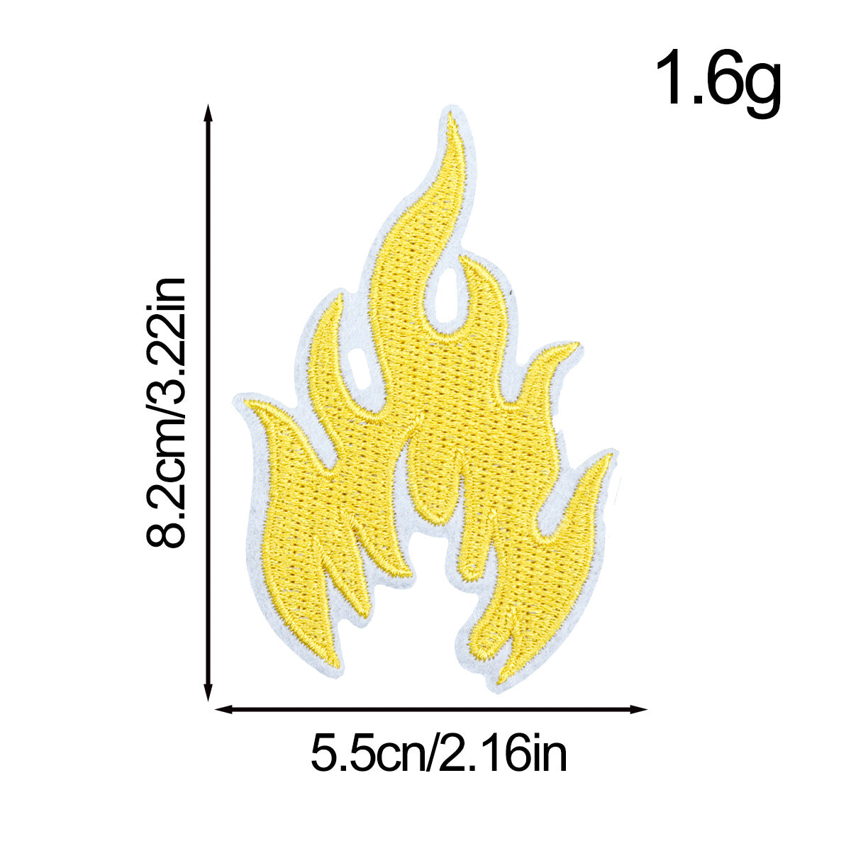 Flame seam-free washable iron on patch