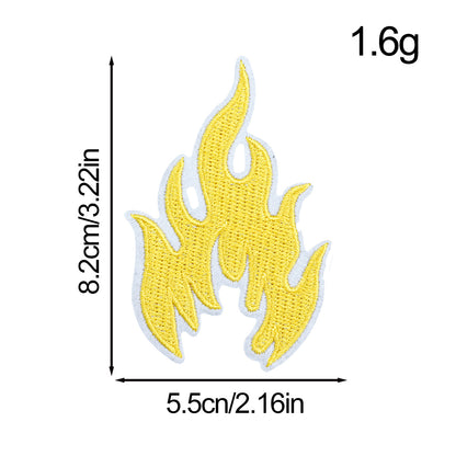 Flame seam-free washable iron on patch