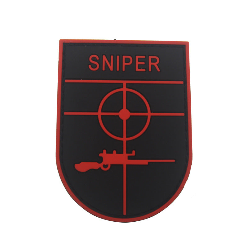 SNIPER sniper aiming PVC rubber seal 3D three-dimensional shield morale seal patches