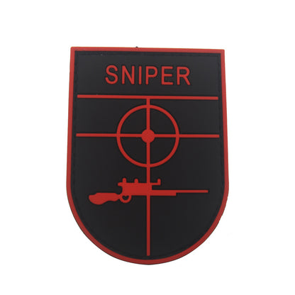 SNIPER sniper aiming PVC rubber seal 3D three-dimensional shield morale seal patches