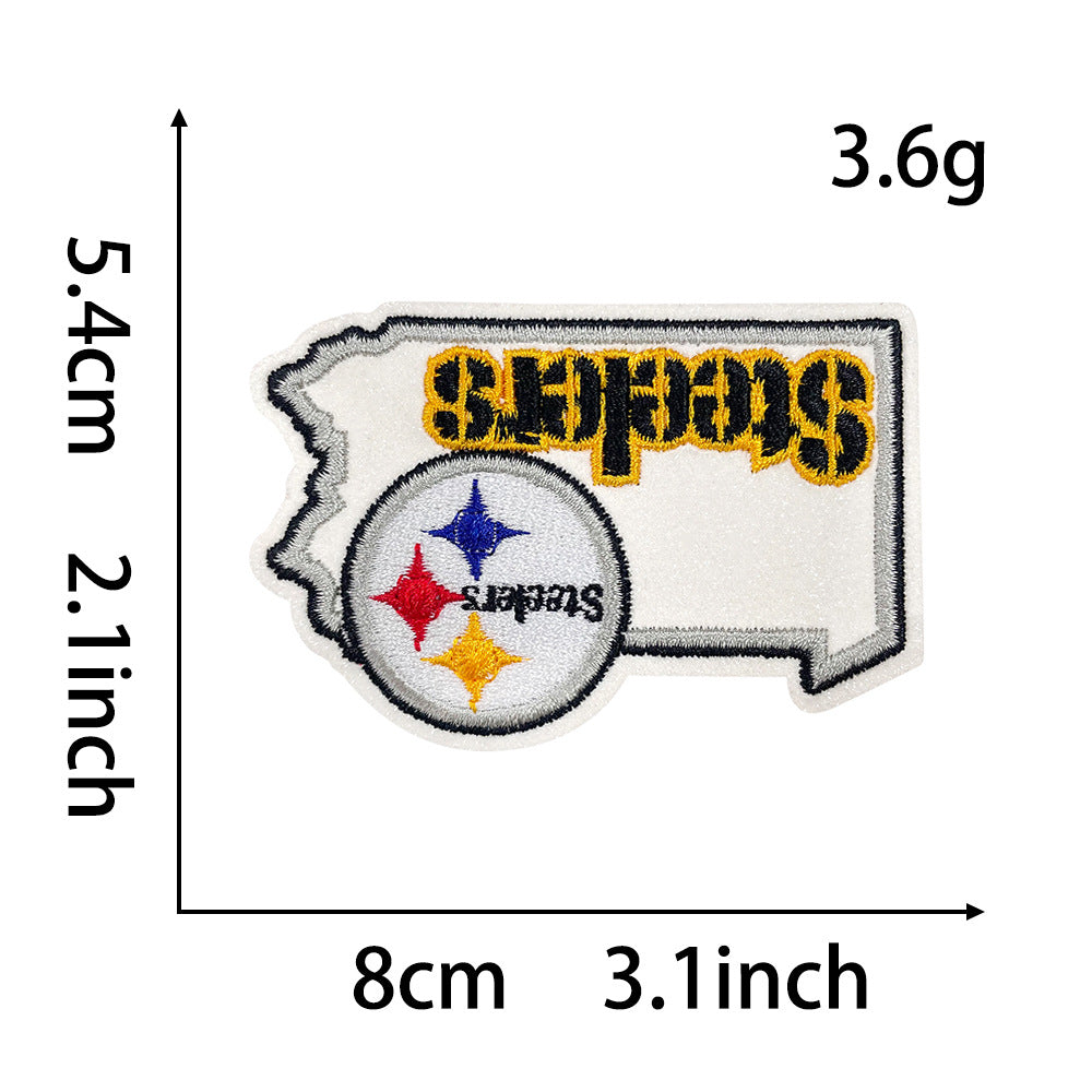 NFL team logo state shape NFL fan patches