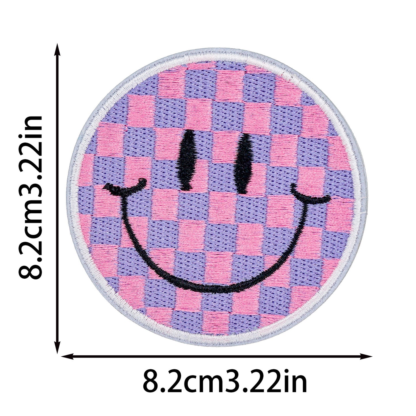 Smiley face round patch