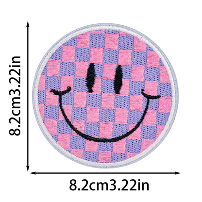 Smiley face round patch